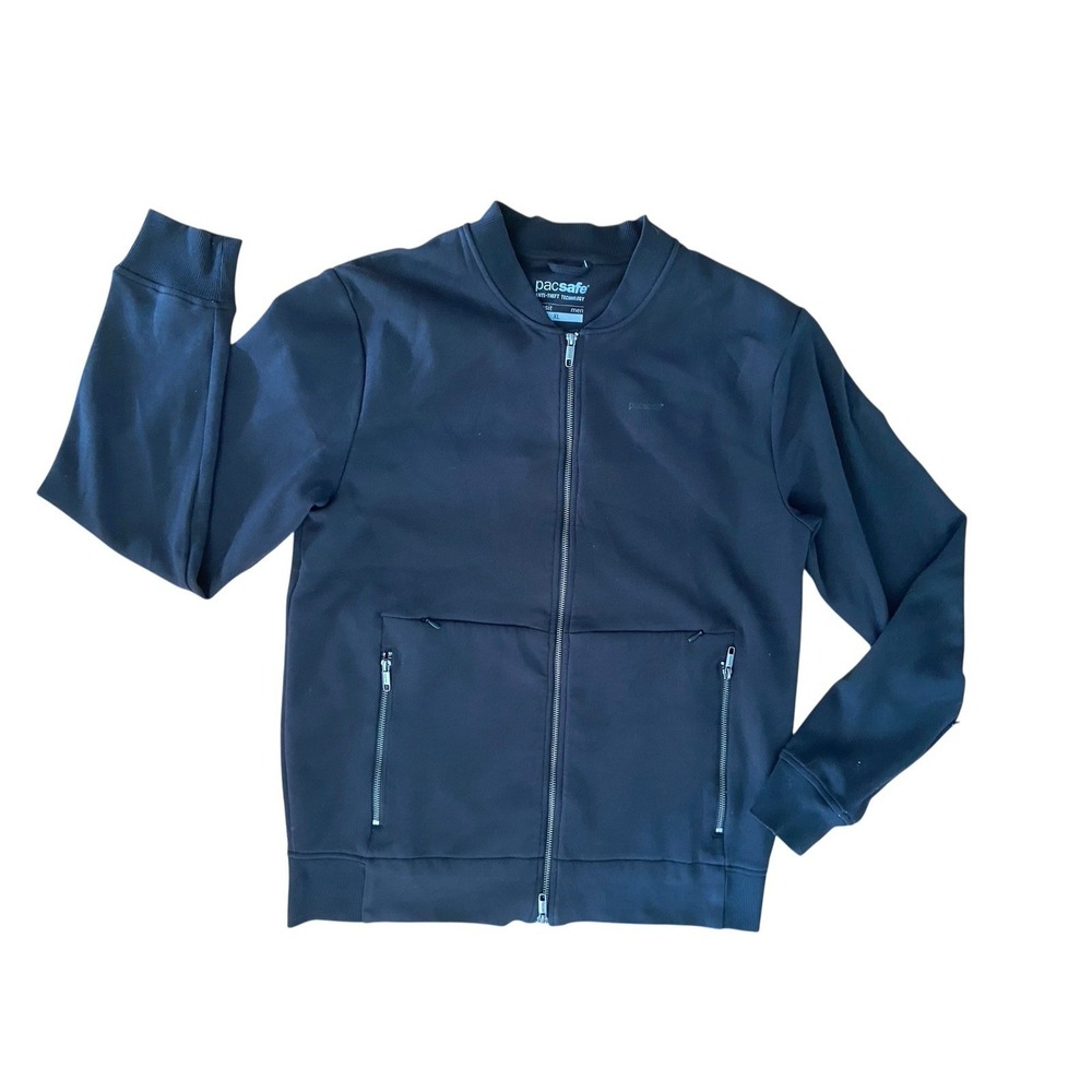 Pacsafe Mens Transit Anti-Theft Travel Jacket Size XL Black RFID Security Pocket